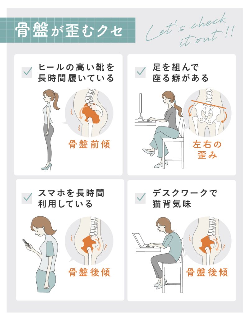 骨盤が歪むクセ