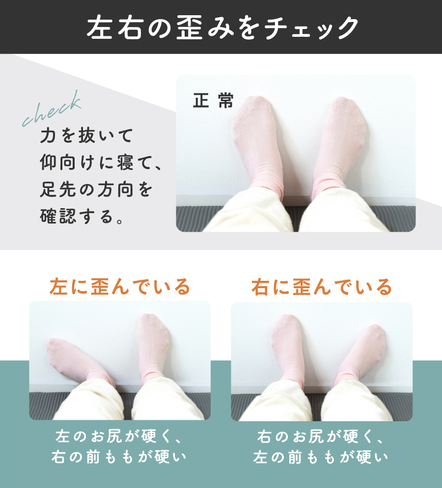 左右の歪みをチェック