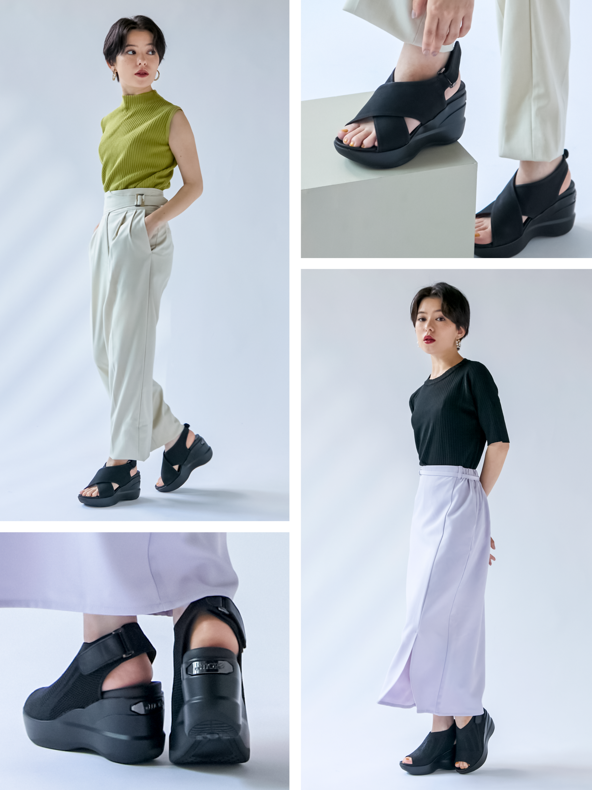 ヒールアップサンダル着用