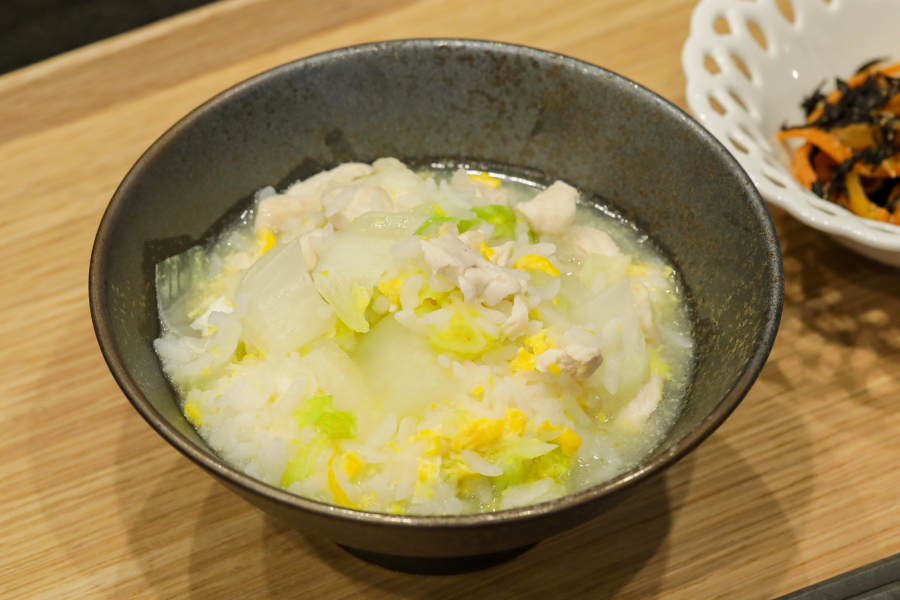 主菜｜鶏ささみと白菜の中華粥