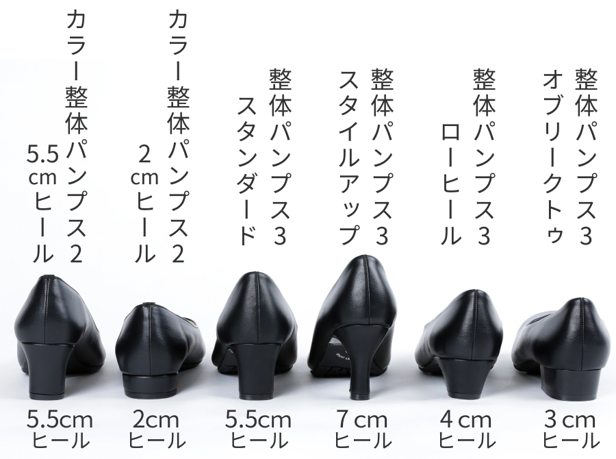 ヒール形状比較