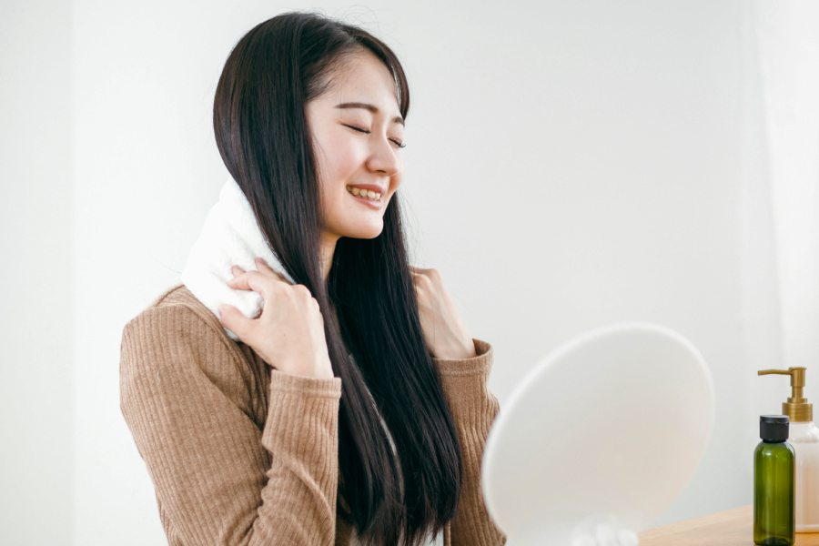 1.芯まで緩めるホットタオル