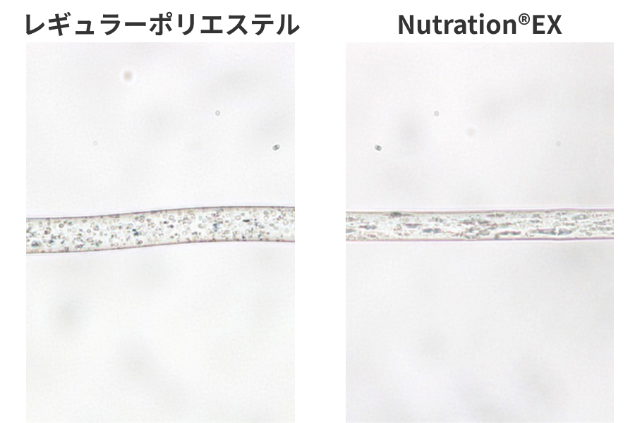 レギュラーポリエステルとNeutration®EXの比較