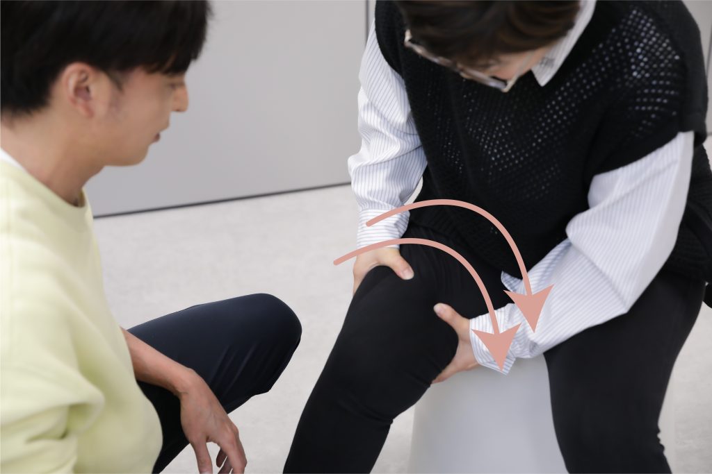 太もものストレッチ